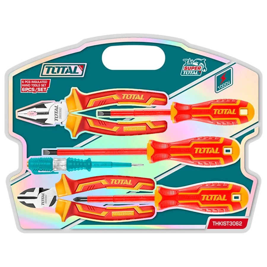 TOTAL THKIST3062 6pc 1000V Insulated Electrician Tool Set Total